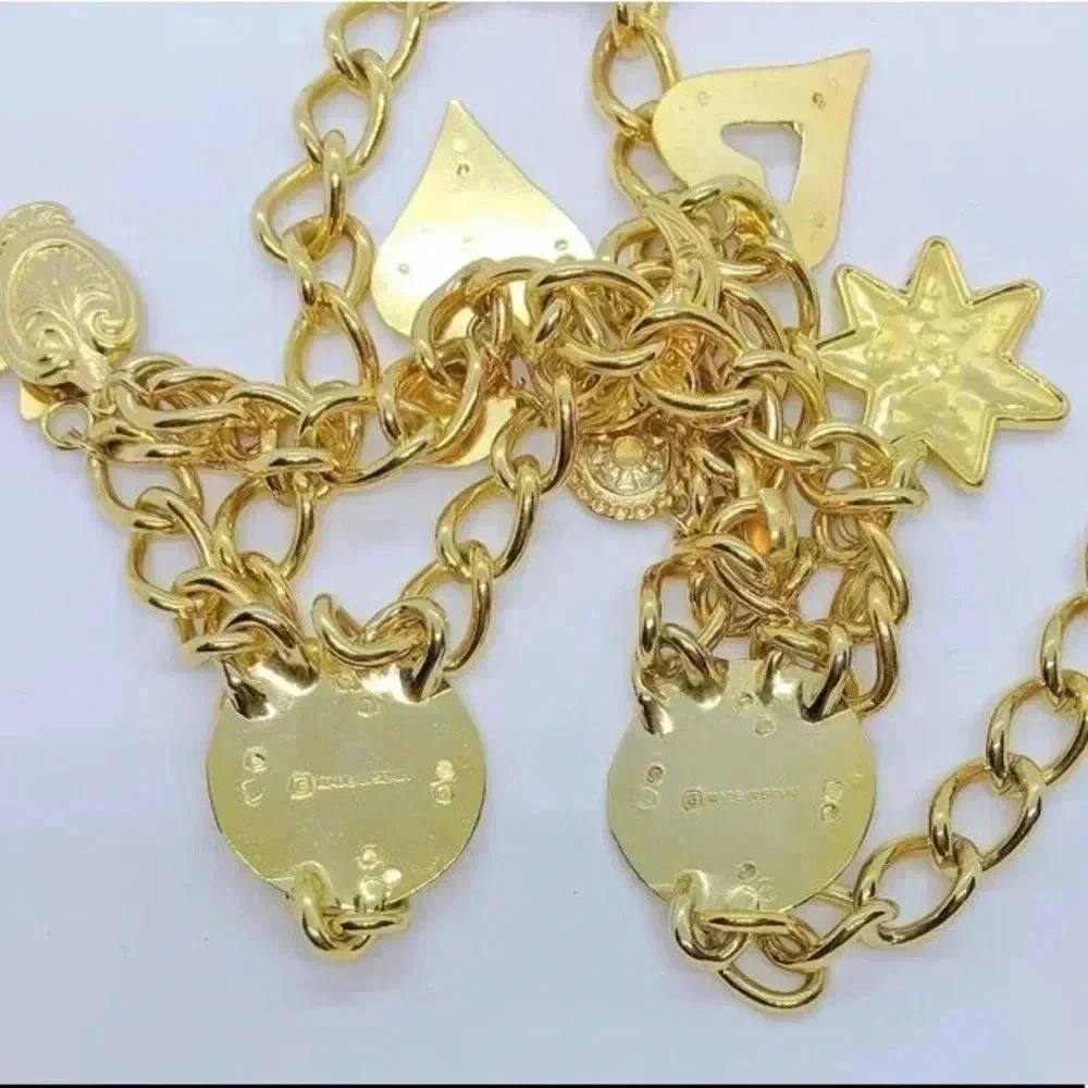 Escada Women’s Vintage Couture Gilded Gold Chain Charm Belt